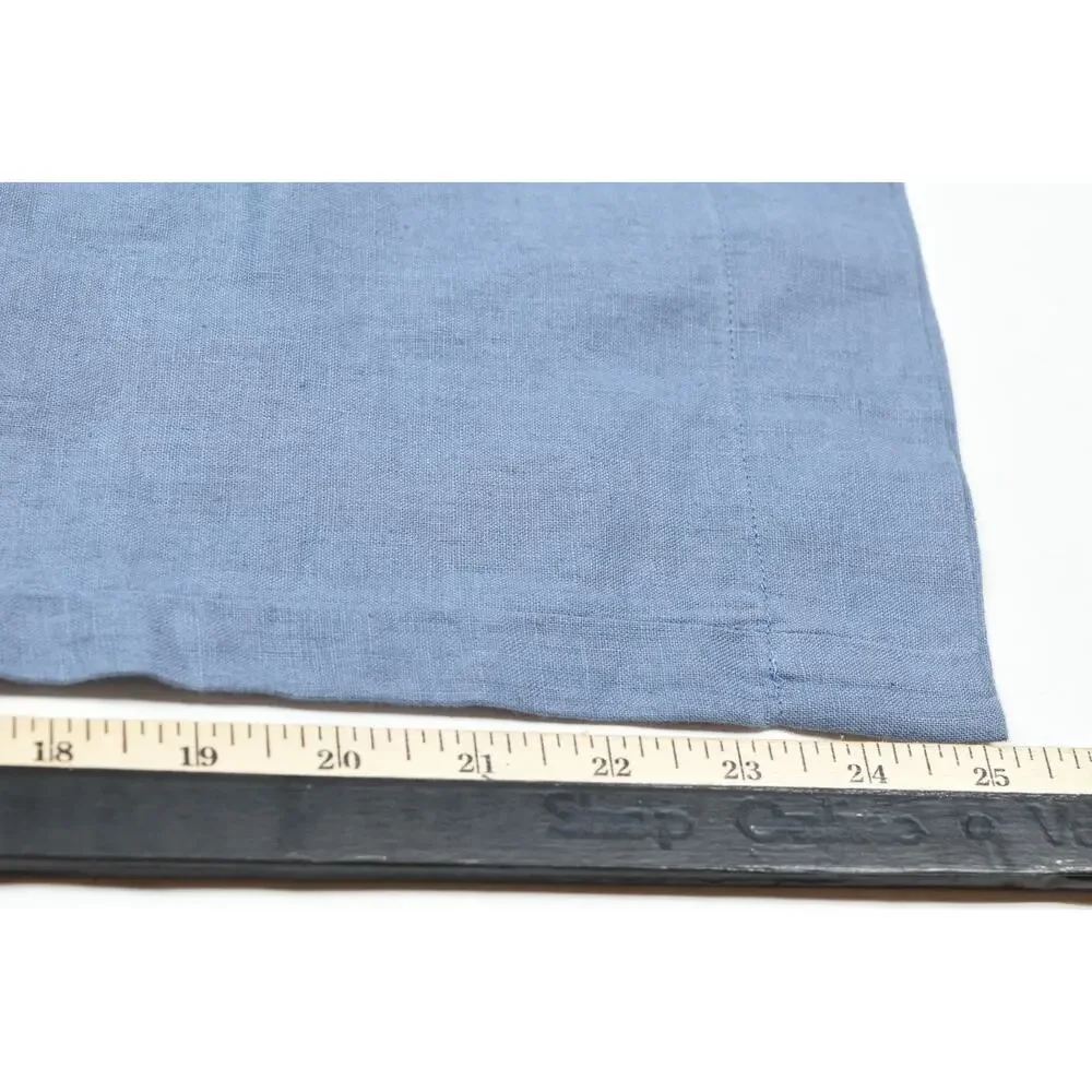 Quince European Linen Pants Womens XS Blue Pull-On Relaxed Fit Drawstring
